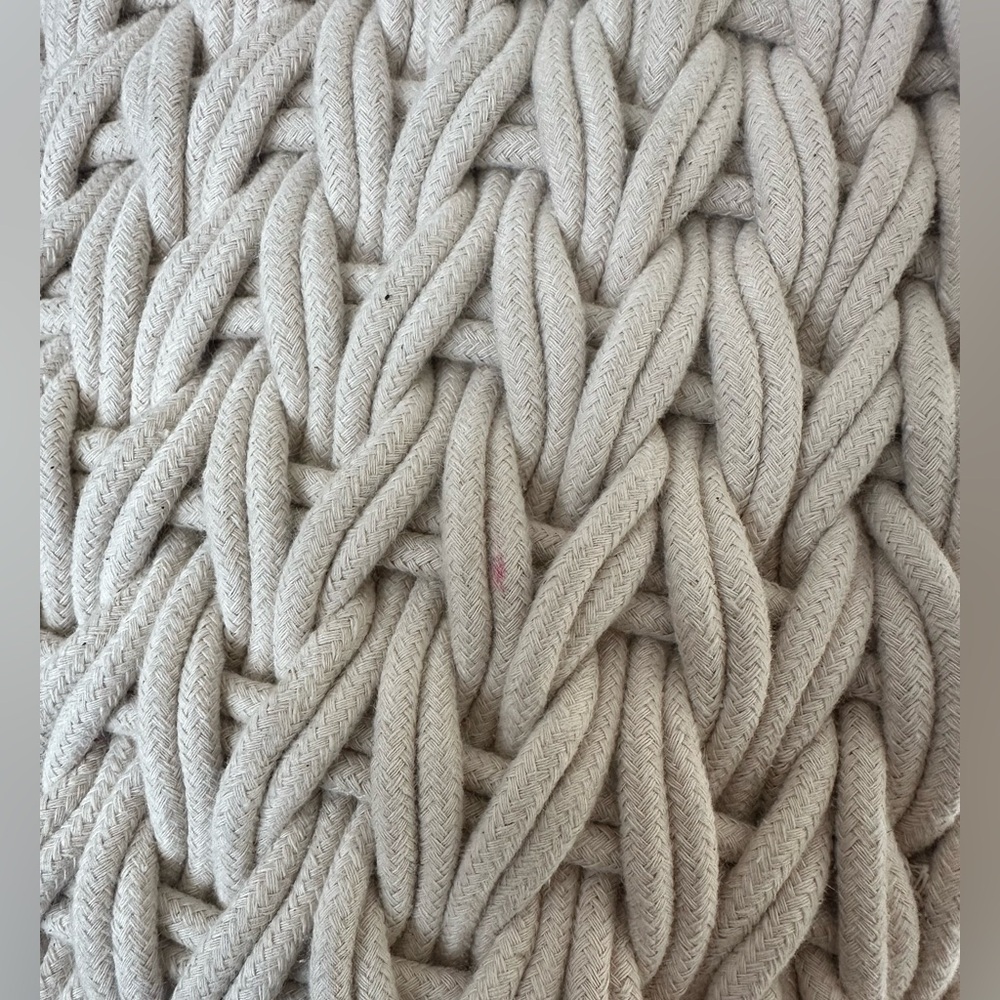 Crate & Barrel - Rulon White Medium Blanket Basket - Picture 4 of 8
